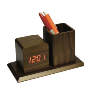 Clock pen holder