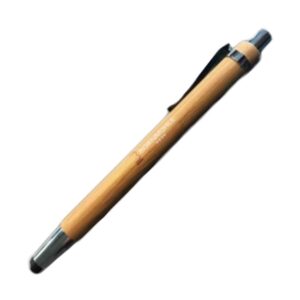 bamboo pen with metal clip